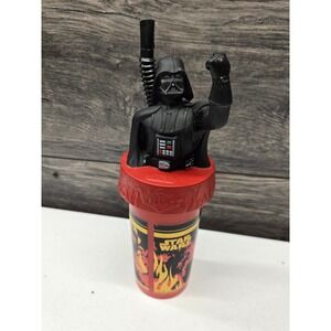 Star Wars Darth Vader Zak Designs 3D Bust Topper Tumbler Cup 2005 Vintage Red